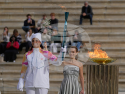 Greece Olympics Milan Cortina Flame