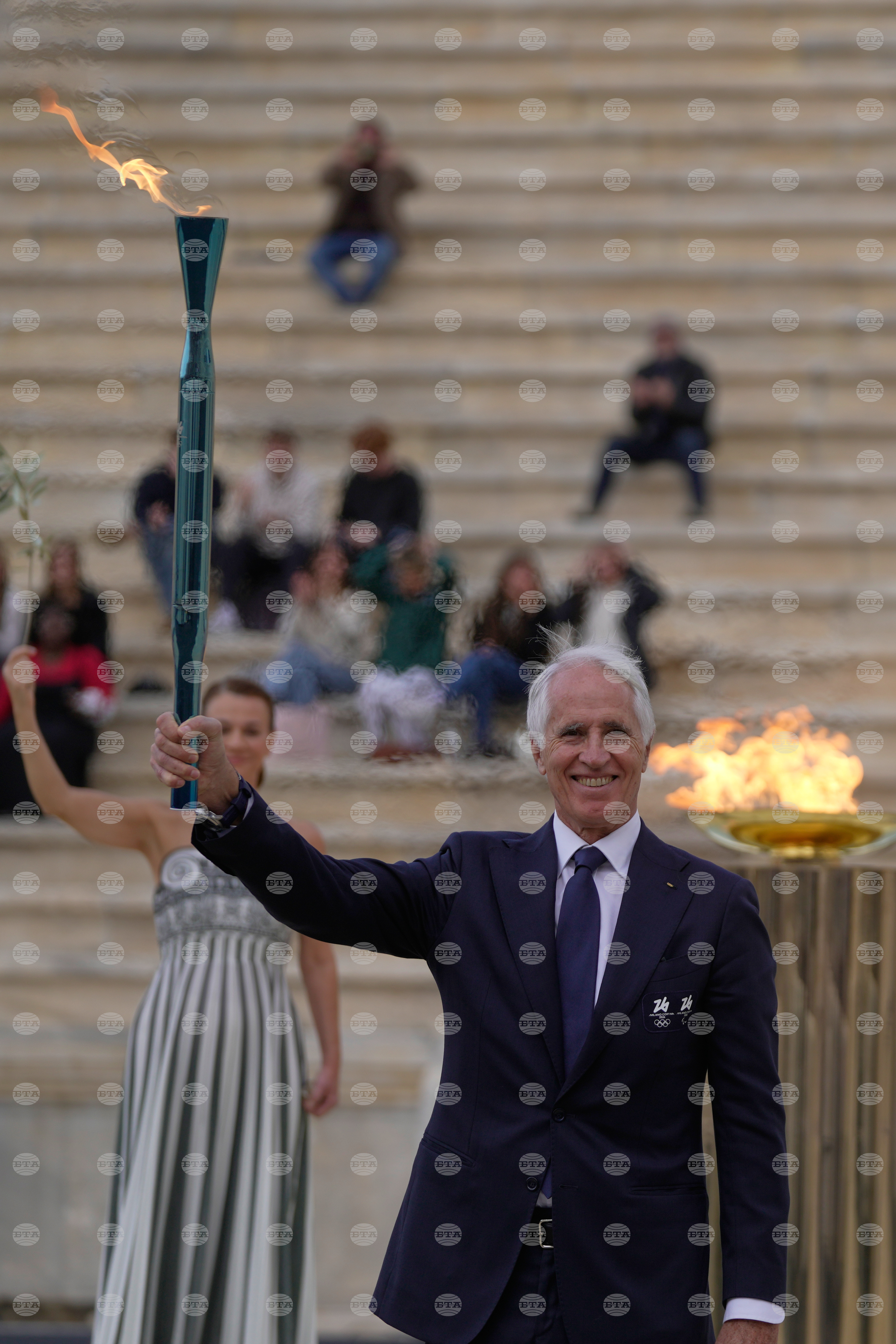 Greece Olympics Milan Cortina Flame