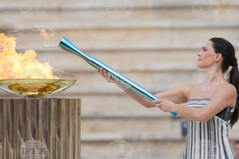 Greece Olympics Milan Cortina Flame