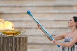 APTOPIX Greece Olympics Milan Cortina Flame