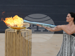 Greece Olympics Milan Cortina Flame