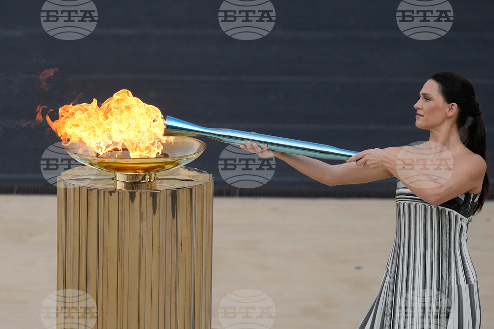 Greece Olympics Milan Cortina Flame