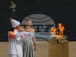 Greece Olympics Milan Cortina Flame