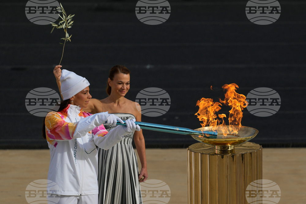 Greece Olympics Milan Cortina Flame