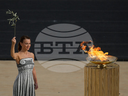 Greece Olympics Milan Cortina Flame