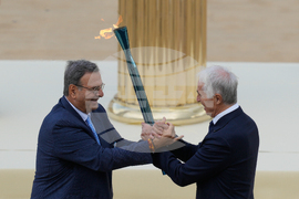 Greece Olympics Milan Cortina Flame