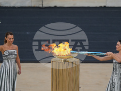 Greece Olympics Milan Cortina Flame