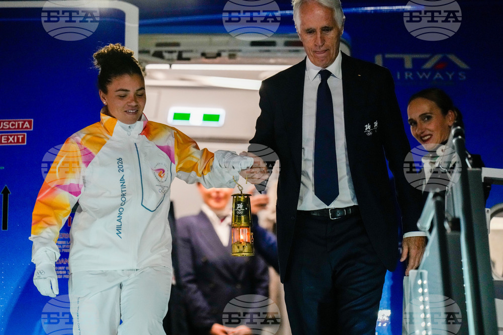 Italy Olympics Milan Cprtina Flame