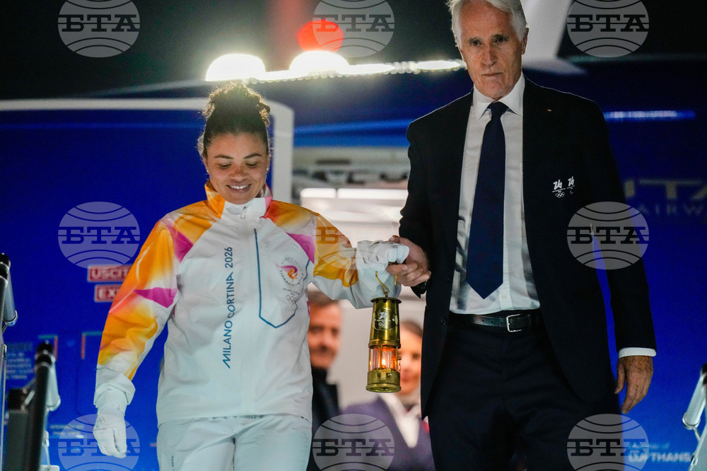 Italy Olympics Milan Cortina Flame