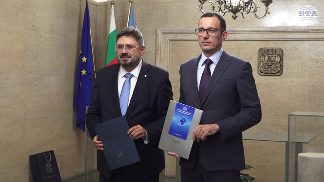 Генералният директор на БТА Кирил Вълчев и кметът на София Васил Терзиев подписаха нов договор за дългосрочно сътрудничество в областта на културата