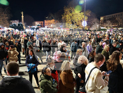 Русе - коледна елха - светлини - празнична програма