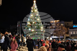 Русе - коледна елха - празнични светлини