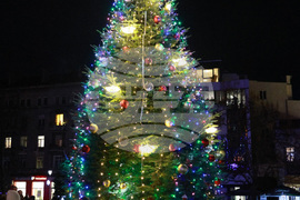 Русе - коледна елха - празнични светлини