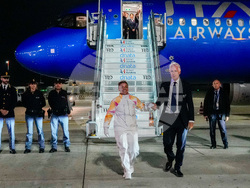 Italy Olympics Milan Cortina Flame