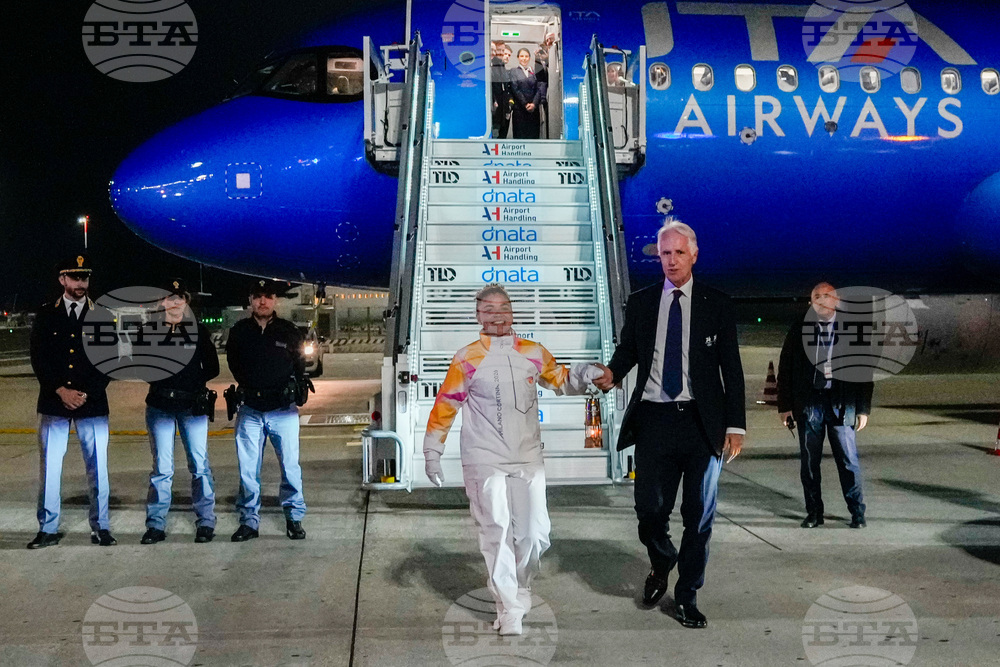 Italy Olympics Milan Cortina Flame