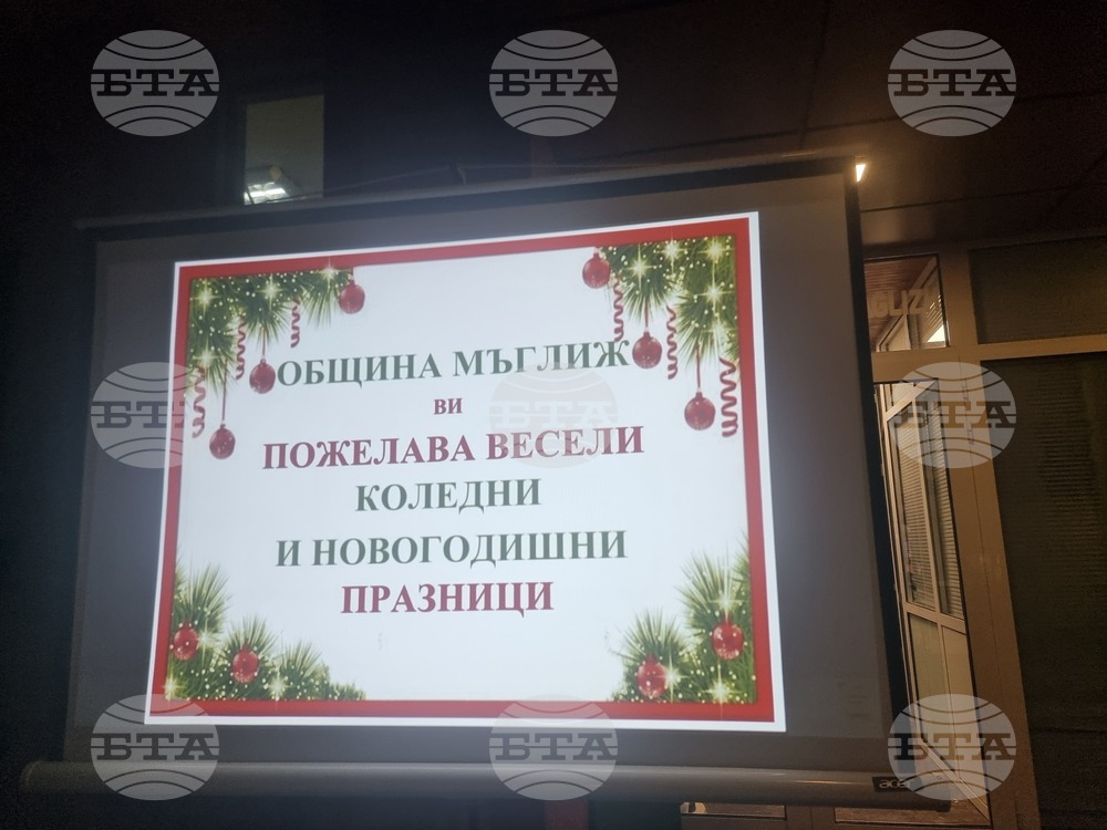 Мъглиж - коледна елха - празнични светлини