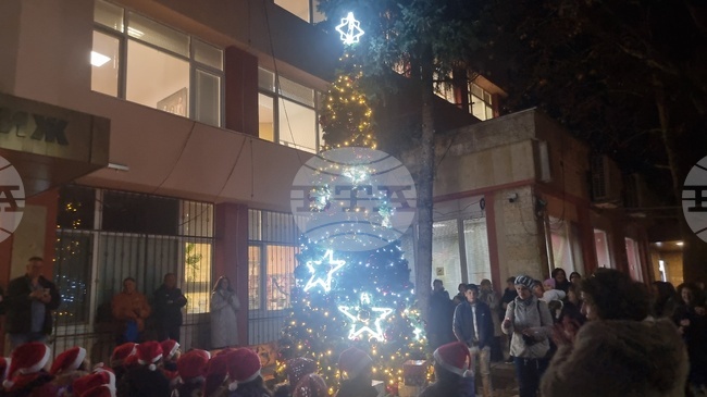 Мъглиж - коледна елха - празнични светлини