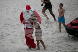 APTOPIX Brazil Jet Ski Santa