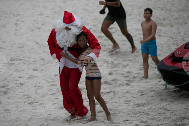 APTOPIX Brazil Jet Ski Santa