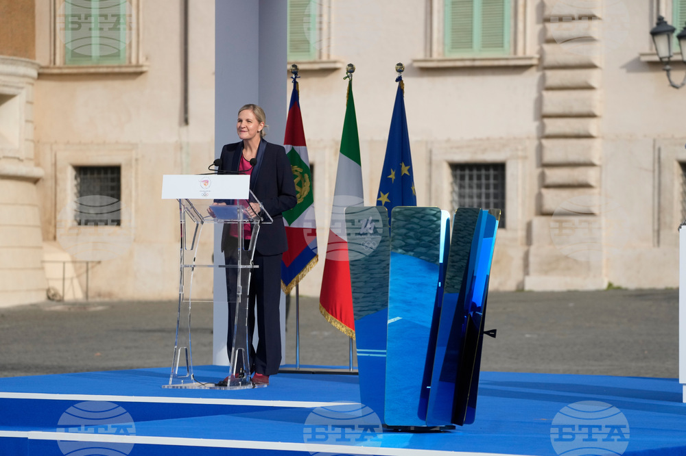 Italy Olympics Milan Cortina Flame