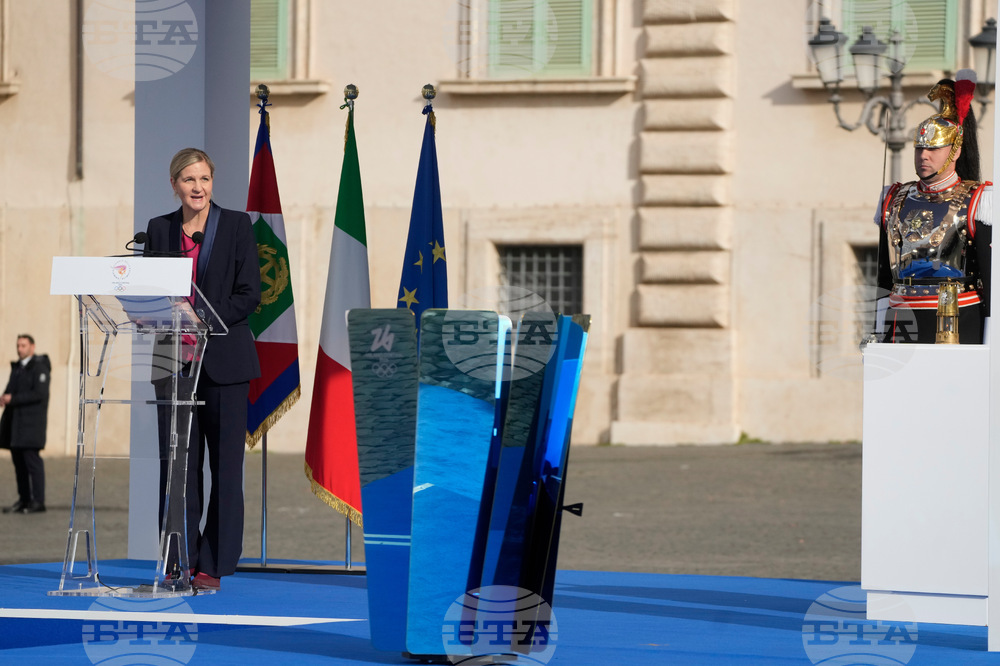 Italy Olympics Milan Cortina Flame