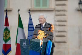 Italy Olympics Milan Cortina Flame
