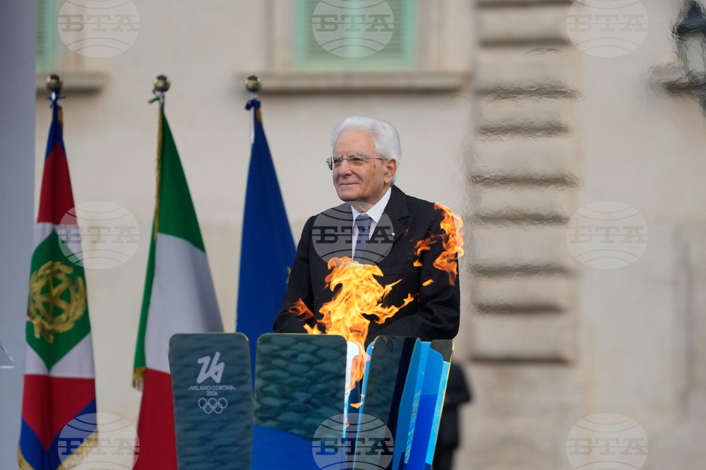 Italy Olympics Milan Cortina Flame