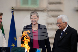 Italy Olympics Milan Cortina Flame