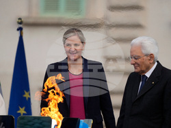 Italy Olympics Milan Cortina Flame