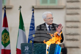 Italy Olympics Milan Cortina Flame
