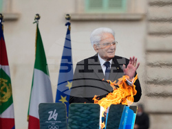 Italy Olympics Milan Cortina Flame