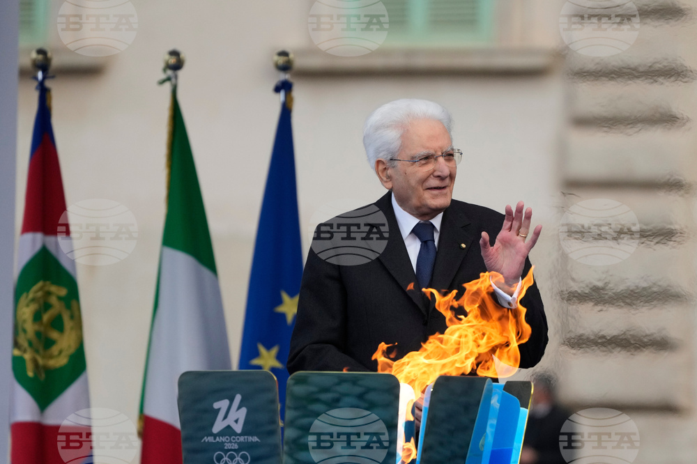 Italy Olympics Milan Cortina Flame