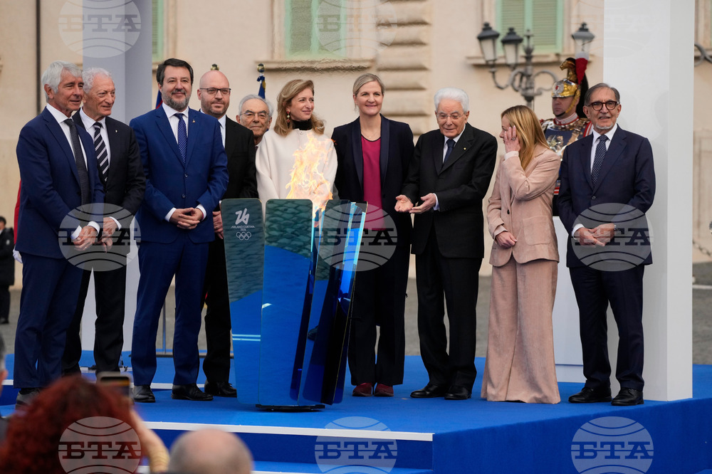 Italy Olympics Milan Cortina Flame