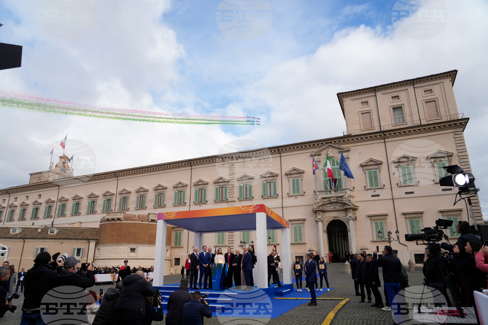 Italy Olympics Milan Cortina Flame