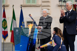 Italy Olympics Milan Cortina Flame