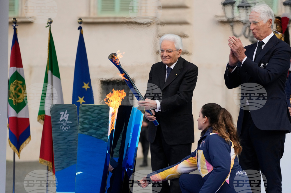 Italy Olympics Milan Cortina Flame