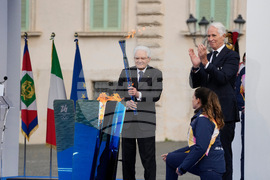 Italy Olympics Milan Cortina Flame