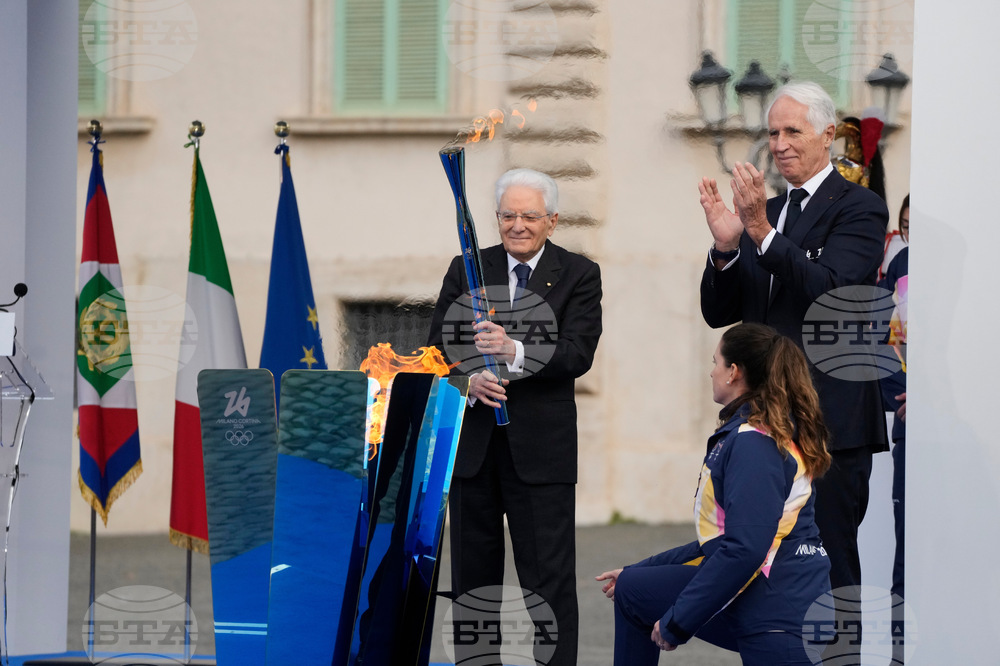 Italy Olympics Milan Cortina Flame