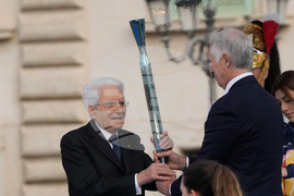 Italy Olympics Milan Cortina Flame