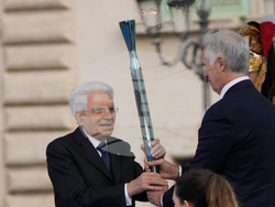 Italy Olympics Milan Cortina Flame