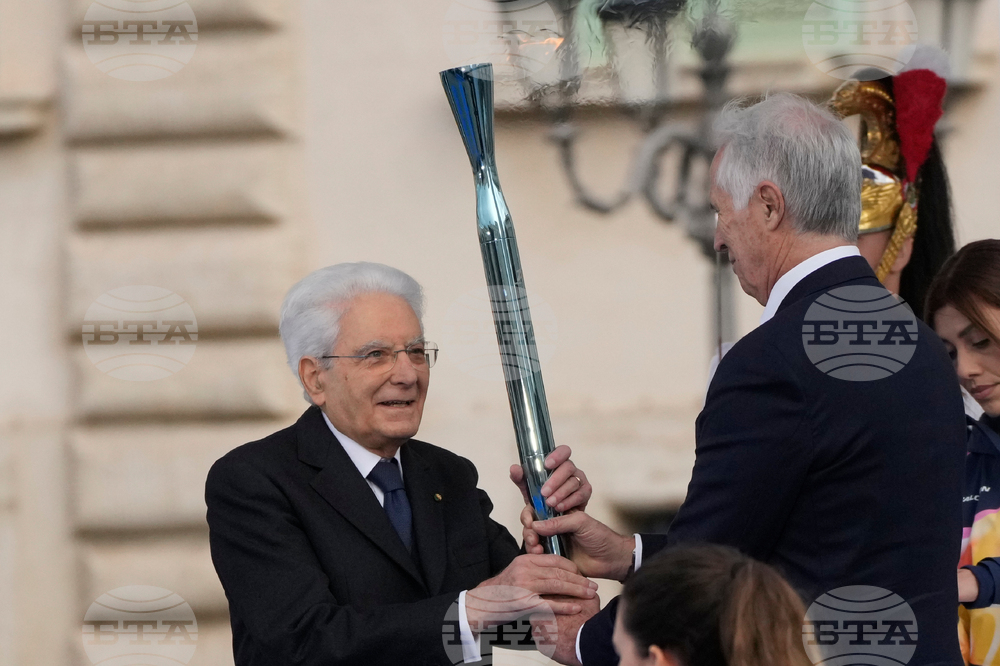 Italy Olympics Milan Cortina Flame