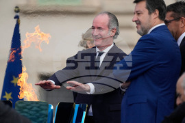 Italy Olympics Milan Cortina Flame