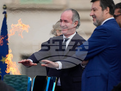 Italy Olympics Milan Cortina Flame