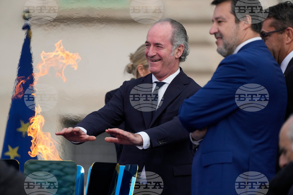 Italy Olympics Milan Cortina Flame