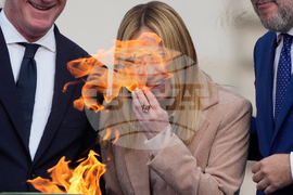 Italy Olympics Milan Cortina Flame