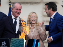 Italy Olympics Milan Cortina Flame