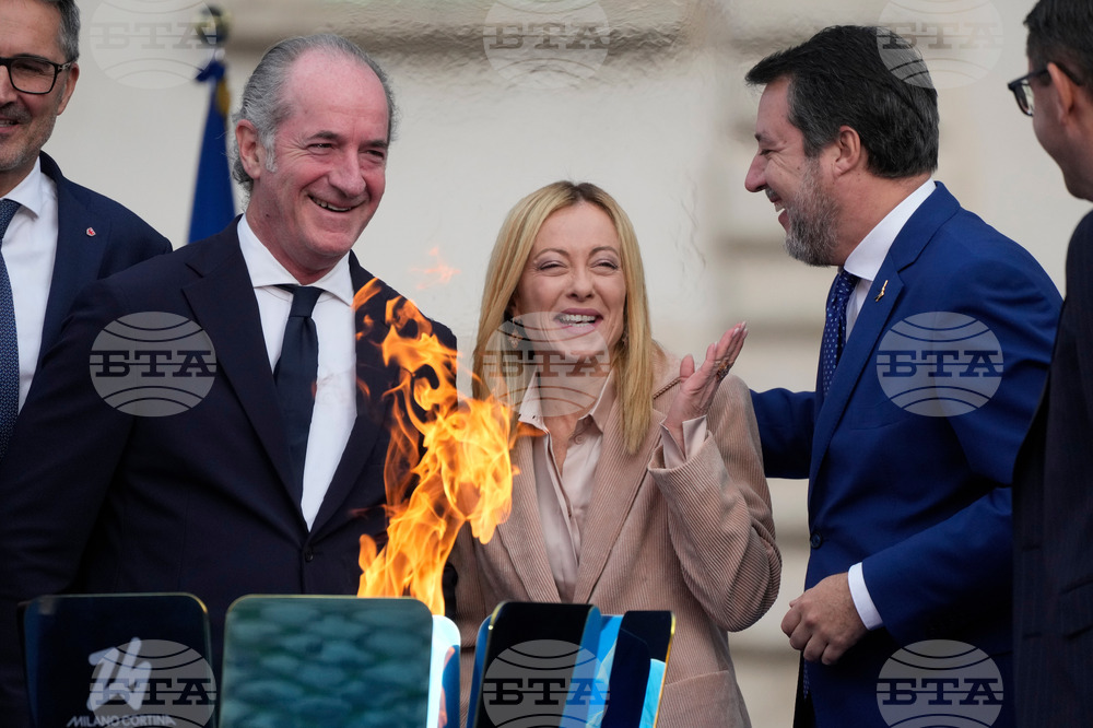 Italy Olympics Milan Cortina Flame