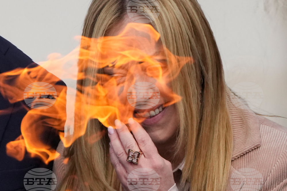 APTOPIX Italy Olympics Milan Cortina Flame