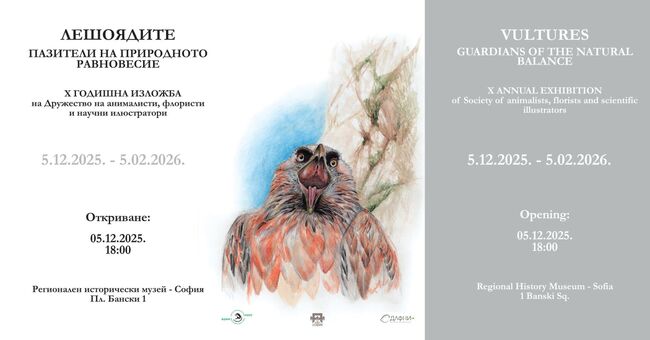 Регионалният исторически музей – София представя новата изложба „Лешоядите – пазители на природното равновесие“