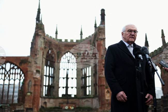 Германският президент посети английска катедрала, бомбардирана през Втората световна война